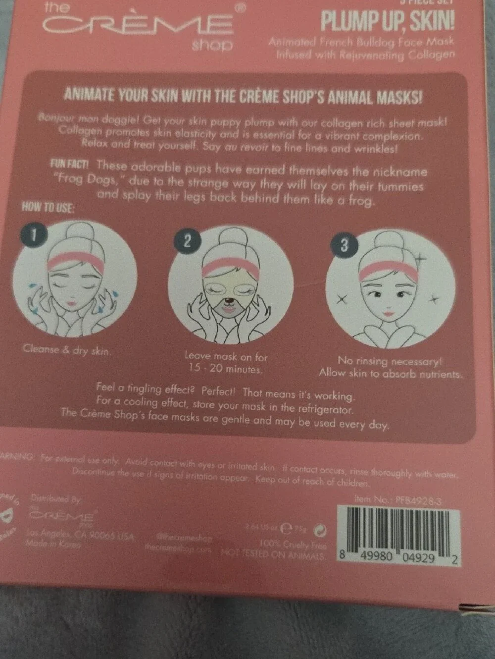 The Crème Shop Plump Up, Skin! Rejuvenating Face Mask – Pink NWOT